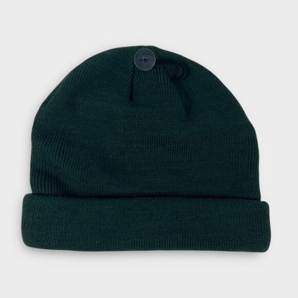 Vince Camuto Ribbed Knit Cuff Beanie in Dark Green NEW - Picture 2 of 4